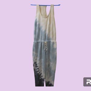 Young Fabulous & Broke tie dye jumpsuit romper playsuit in blue and beige XS